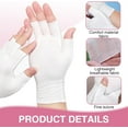 thumbnail image 3 of Duslogis 12 Pairs Black Fingerless Moisturizer Gloves, Cotton Gloves for Dry Hands Sleeping, Fingerless Touchscreen Design, Reusable, for Women Sleeping (Black), 3 of 7