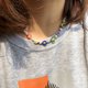 thumbnail image 3 of 1 collar colorido con cuentas de pétalos de margarita, cadena decorativa para clavícula., 3 of 5