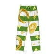 thumbnail image 4 of Fotbe Watercolor St Patrick Day Men's Pajama Pants,Sleepwear Pants,Pj Bottoms Drawstring And Pockets-Medium, 4 of 9