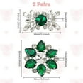 thumbnail image 2 of 4pcs Crystal Rhinestone Shoe Clips 2 Styles Flowers Rhinestone Bridal Wedding Shoe Charms Shiny Snowflakes Shoe Decoration Clip, 2 of 9