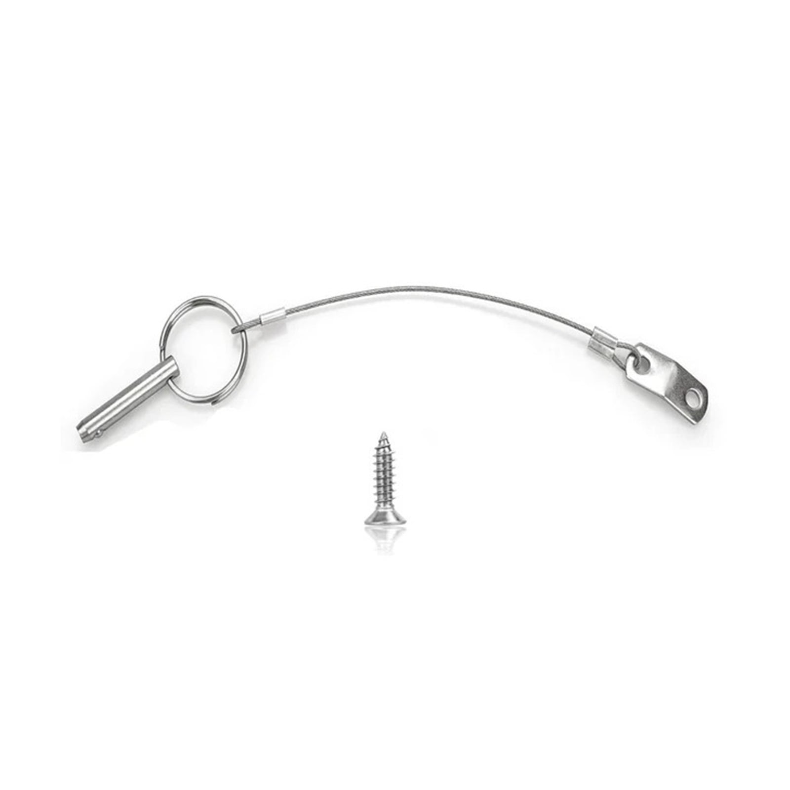 Quick Release Pin Top Pins with Lanyard, Diameter 0.25 Inch/6.3mm, Total Length 1.49 Inch/38mm (4 pcs) ,Accessories