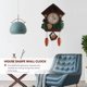 thumbnail image 4 of House Shape 8 Inches Wall Clock Clock Vintage Bird Bell Timer Living Room Pendulum Clock Craft Art C, 4 of 5