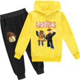 thumbnail image 1 of Roblox traje de ocio bidimensional periférico de animación de juego para niños y niñas, suéter y pantalones para niños, nuevo, dos piezas, 1 of 4
