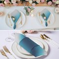 thumbnail image 3 of Blue Teal Grey Ombre Cloth Napkins, Farmhouse Gradient Minimalist Washable and Reusable Dinner Napkins Set of 8, Table Napkin for Kitchen Party Birthday Wedding Hotel Housewarming 20"x20", 3 of 9