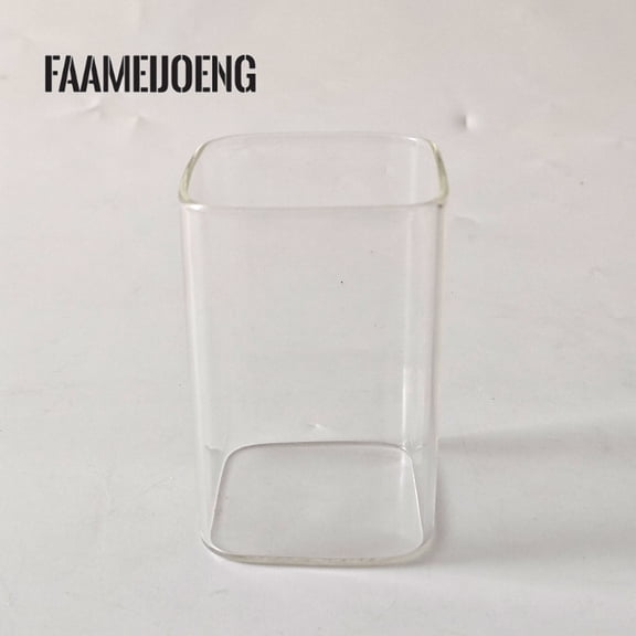 FAAMEIJOENG Drinking glass Clear Square Drinking Glasses for Water, Juice, or Cocktails