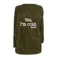 thumbnail image 4 of Brilliant Plus Size Womens Clothes Clearance Women's Round- Neck And Winter Loose Print Pocket Warm Long Sleeve Blouse Tops, 4 of 4