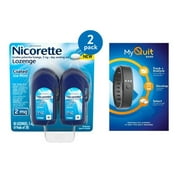 [Free MyQuit Band] + Nicorette Coated Nicotine Lozenge, 2 Mg, Ice Mint, 160 Ct