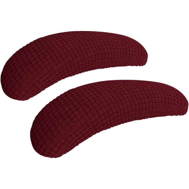 ORUYROP Housse d'Accoudoir de Chaise de Bureau Extensible Résistante à l'Eau en Spandex Extensible Jacquard Housse de Chaise d'Ordinateur pour Chaises de Bureau Accoudoir Bourgogne