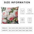 thumbnail image 5 of Pink Square Throw Pillow Cover Elegant Soft Velvet Pillow Covers Rose Pattern Printed Euro Decorative Cushion Cover for Sofa Bed Chair Holiday Party Pink Rose), 5 of 5