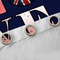 thumbnail image 4 of Manfei The Union Flag Kitchen Curtains,Love Print Black Out Curtains Pack of 2 (42x63 Each),Navy Blue Red, 4 of 7
