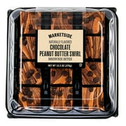 Marketside Bite Sized Chocolate Peanut Butter Swirl Brownies, 13.3 oz, 12 Count, Shelf-Stable, Baked