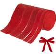thumbnail image 2 of 10Yards 5 Sizes Sparkle Velvet Ribbon Red Single-Sided Velvet Ribbon, 2 of 9