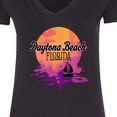 thumbnail image 4 of Inktastic Daytona Beach Florida Sunset Women's V-Neck T-Shirt, 4 of 5