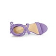 thumbnail image 4 of BLISSFUL STEP Women's Sandals Solid Color Mid Block Heels Lace up Sandals Purple 9, 4 of 8