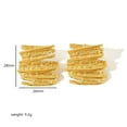 thumbnail image 6 of 18K Karat Gold Plated Earrings for Women Irregular Pleated Textured Earrings Jewelry for Her Birthday Gifts, 6 of 7