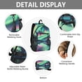 thumbnail image 4 of JIALIOU 14" Laptop Backpack Waterproof Airline Approved Stylish Casual Daypack for Travel Business College Work, Snow Aurora, 4 of 8