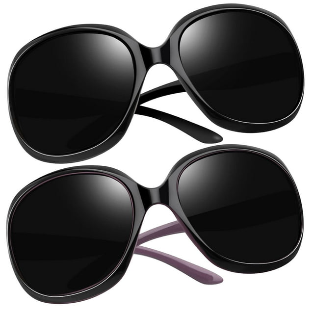 Gafas de sol Joopin Oversized Polarized para mujer (negro+morado)