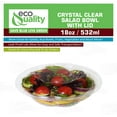thumbnail image 5 of [25 PACK] 18oz Clear Disposable Salad Bowls with Lids - Clear Plastic Disposable Salad Containers for Lunch To-Go, Salads, Fruits, Airtight, Leak Proof, Fresh, Meal Prep | Rose Bowl Container (18 OZ), 5 of 8
