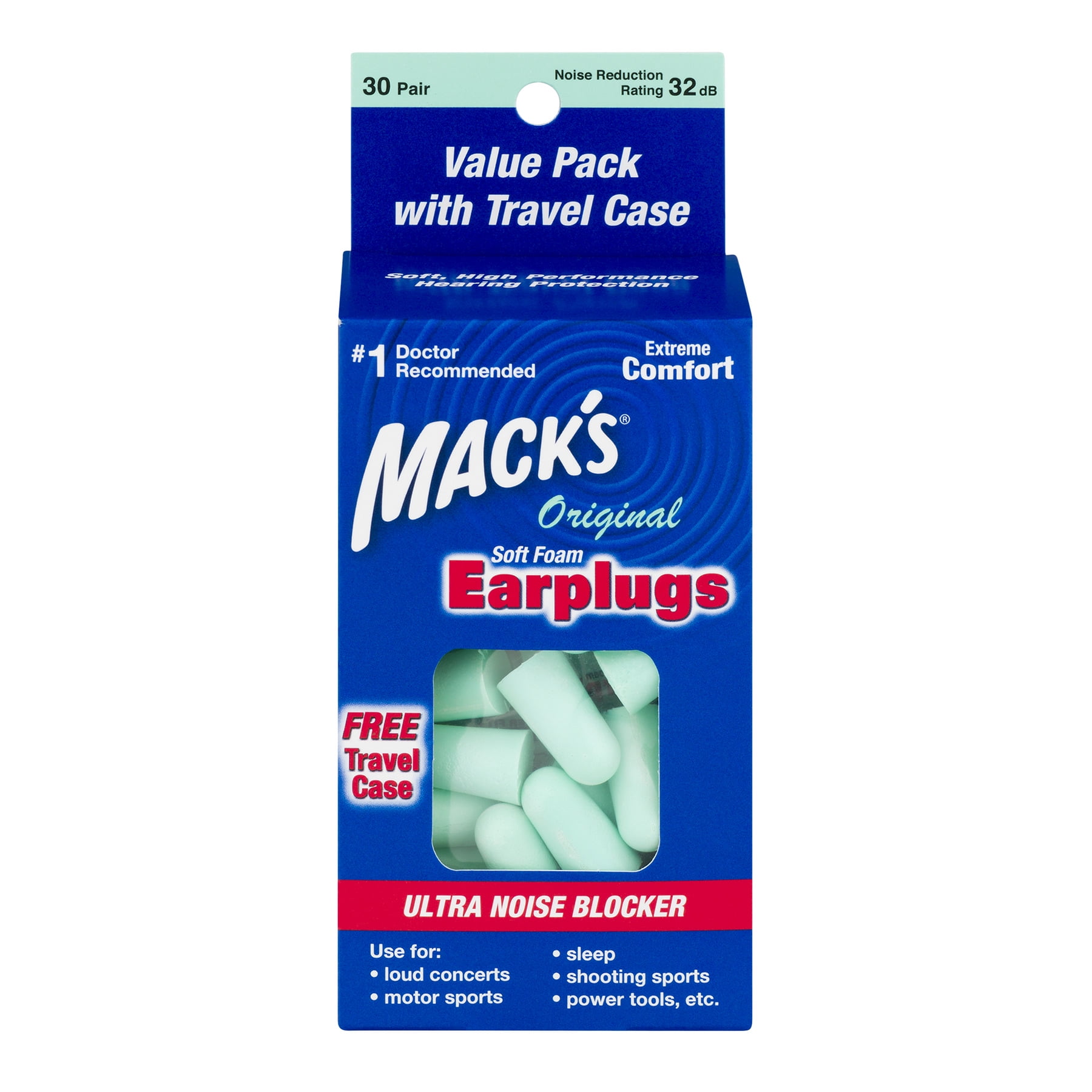 Mack's Original Soft Foam Earplugs, 30 Pair