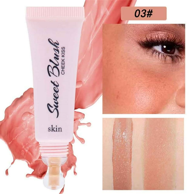 Beauty Blush Liquid Powder Blusher Lip And Cheek Multi Function Face Powder Blusher Moisturizing Moisturizing Rouge Natural Six Colors 10Ml, Blush for Women