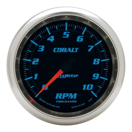 AUTO METER 6297 3-3/8IN TACH, 10,000 RPM, IN-DASH, COBALT
