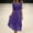 Purple, variant on Women's Flowy Casual Dress Elegant Lace Detail Loose Fit Summer Spring Party Daily Wear Comfortable Chiffon Midi Length