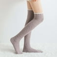 thumbnail image 2 of Diufon Women's Fuzzy Warm Stockings Plush Thickened Over Knee Long Socks Fall Winter Solid Color Home Socks, 2 of 2