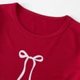 thumbnail image 5 of SONXAHE Dress for Big Girl Short Sleeve Round Neck Pleated Dresses Solid Summer Soft Leisure Swing Dress Red, 5 of 5