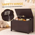 thumbnail image 6 of Kids Toy Box for Boys Girls, SESSLIFE Wooden Toy Box with Safety-Hinged Lid, Toy Organizer and Bench for Playroom, Bedroom, or Toddler Room, Supports up to 160 lbs, Espresso, 6 of 8