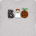 thumbnail image 4 of Inktastic Boo Halloween Ghost and Plaid Pumpkin Boys or Girls Long Sleeve Toddler T-Shirt, 4 of 5