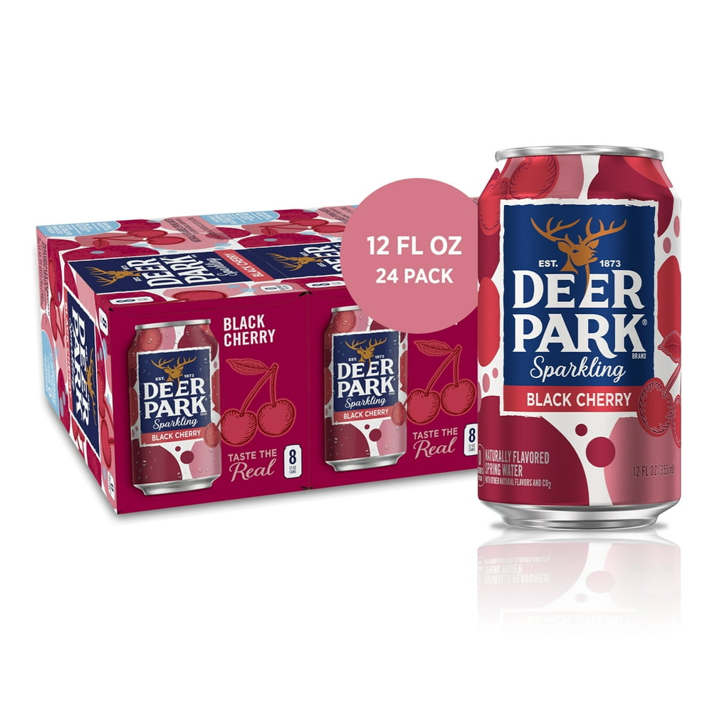 Deer Park Sparkling Water, Black Cherry , 12 oz. Cans (24 Count