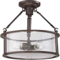 thumbnail image 3 of Quoizel Buchanan Large Semi Flush Mount in Western Bronze, 3 of 5