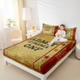 thumbnail image 4 of Manfei Movie Time Queen Sheet Sets,Retro Cinema Flat Sheet,Red Yellow Queen Fitted Sheet For Teens,Super Cozy Room Decor,4-Piece, 4 of 7