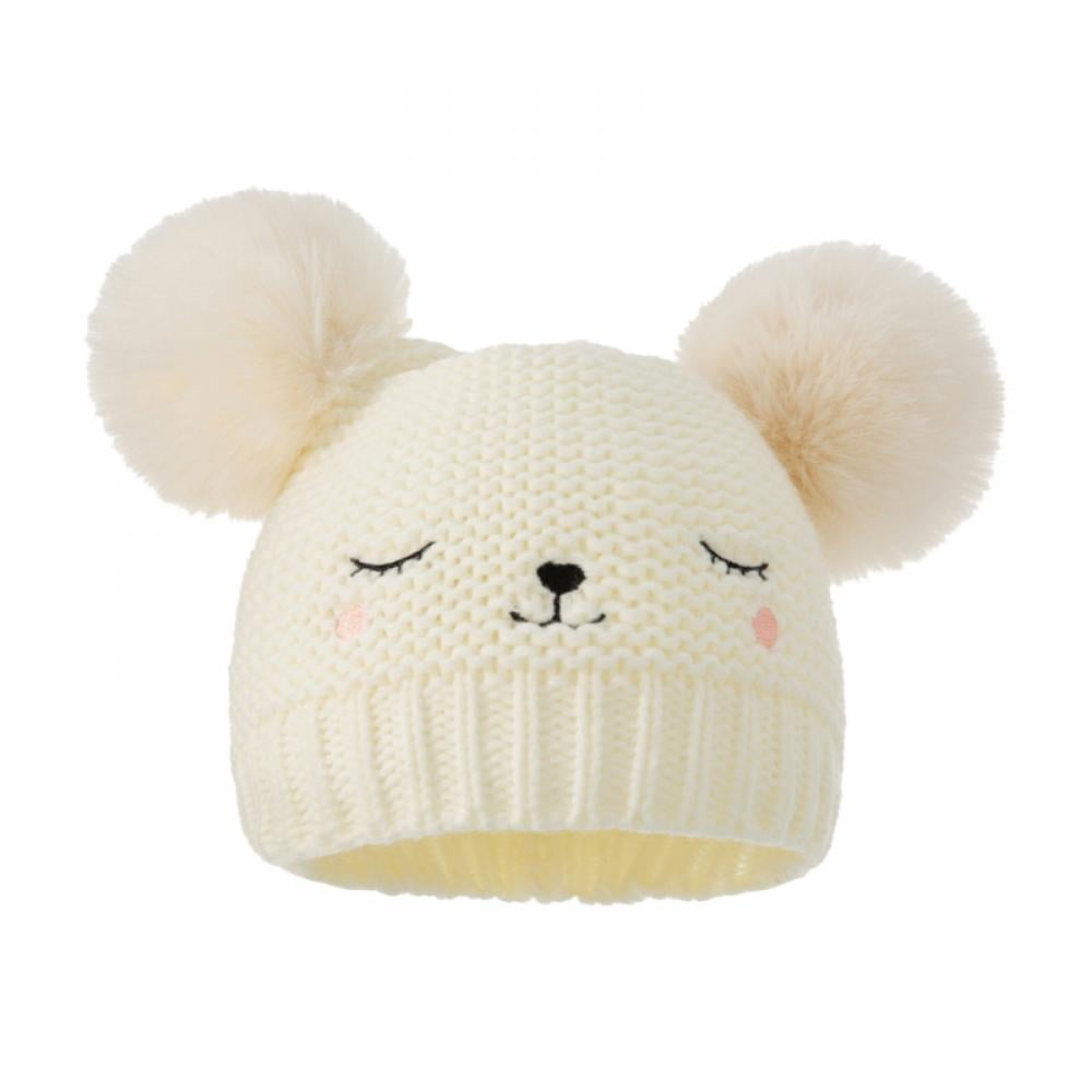 Double Ball Baby Hat Soft Newborn Baby 
