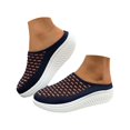 thumbnail image 3 of XIMIN Women's Mesh Breathable Soft Sole Mules Knitted Backless Slip on Lightweight Walking Shoes Comfortable Outdoor Fashion Sports Wedge Footwear (8, Blue), 3 of 9