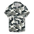 thumbnail image 2 of GERsome Men's Camouflage Shirts Button Down Short Sleeve Camo Leisure Shirts Loose Fit Summer Vintage Shirts S-3XL, 2 of 5