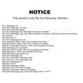 thumbnail image 2 of CMX Front Ceramic Disc Brake Pads CMX-D1107 for Car Volkswagen Jetta Golf Beetle Rabbit Audi GTI Eos Passat CC A3 Quattro TT R8, 2 of 9