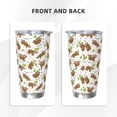 thumbnail image 3 of Fuzoiu Cute Sloth Print 20oz Tumbler, Stainless Steel Vacuum Insulated Car Cup, Insulated Coffee Mug,Travel Mug with Lid,Thermal Cup for Outdoor-Straw Three-piece Set, 3 of 8