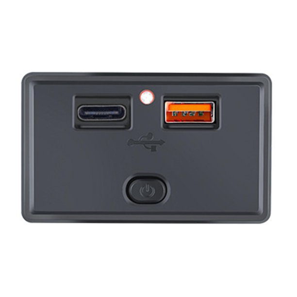 Red Light Cargador de coche para camión, Atv, barco, toma de carga rápida Usb Dual de 12v/24v para motocicleta