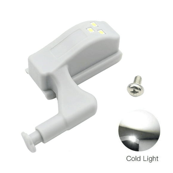 Cabinet Automatic Lighting LED Sensor Lamp with Hinge Mount, High Brightness Induction for Wardrobe Pantry Door, Battery-Powered No Wiring Required Easy Installation ABS Material Energy Saving