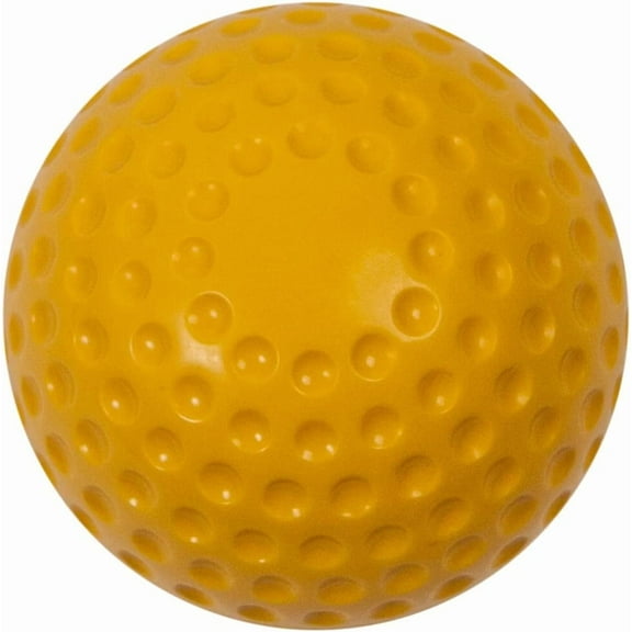 Champion Sports 9" Dimpled Pitching Machine Baseballs - Molded Polyurethane - Indoor/Outdoor Use - JUGS®Compatible - Yellow