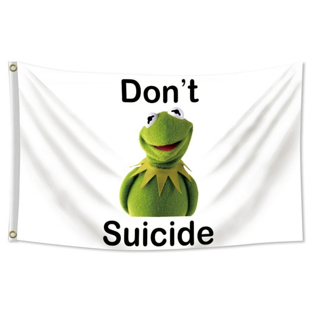 Tapestry Donts Suicides Kermits, diseño de bandera de anime, 90 x 150 cm
