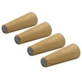 thumbnail image 1 of 4x Remplacement Rond en Bois Massif Foncé Canapé Chaise Ottoman Causeuse Café, 1 of 8