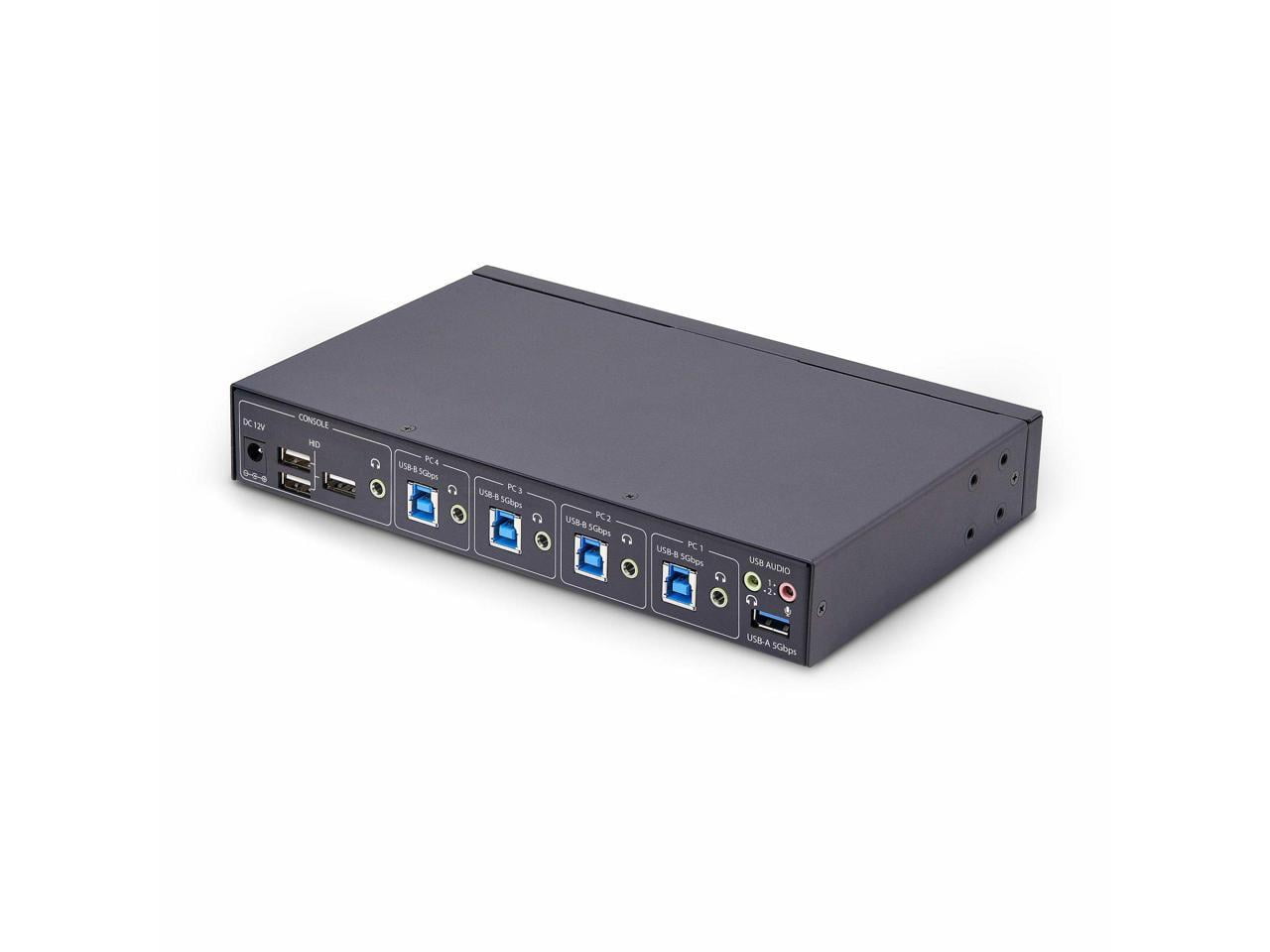 StarTech 4-Port Dual-Monitor DisplayPort KVM Switch, 4K 60Hz P4DD46A2-KVM-SWITCH