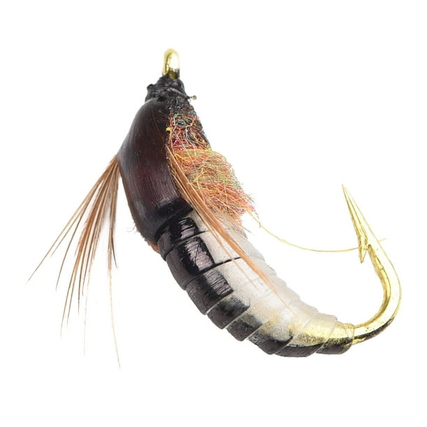 Lot de 6 leurres de pêche à la truite - 12 nymphes réalistes