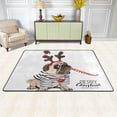 thumbnail image 2 of SKYSONIC Christmas Stripe Dog Non-Slip Area Rug, Merry Xmas Floor Carpet Comfort Floor Mats Decor for Indoor Front Porch,Living Room, Bedroom,Kitchen,72"x48", 2 of 5