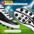 thumbnail image 3 of &nbsp;Vizari USA Infinity Soccer Cleats for Kids – Lightweight, Durable Youth Firm Ground Soccer Shoes for Boys and Girls - White/Black, 10.5, 3 of 5