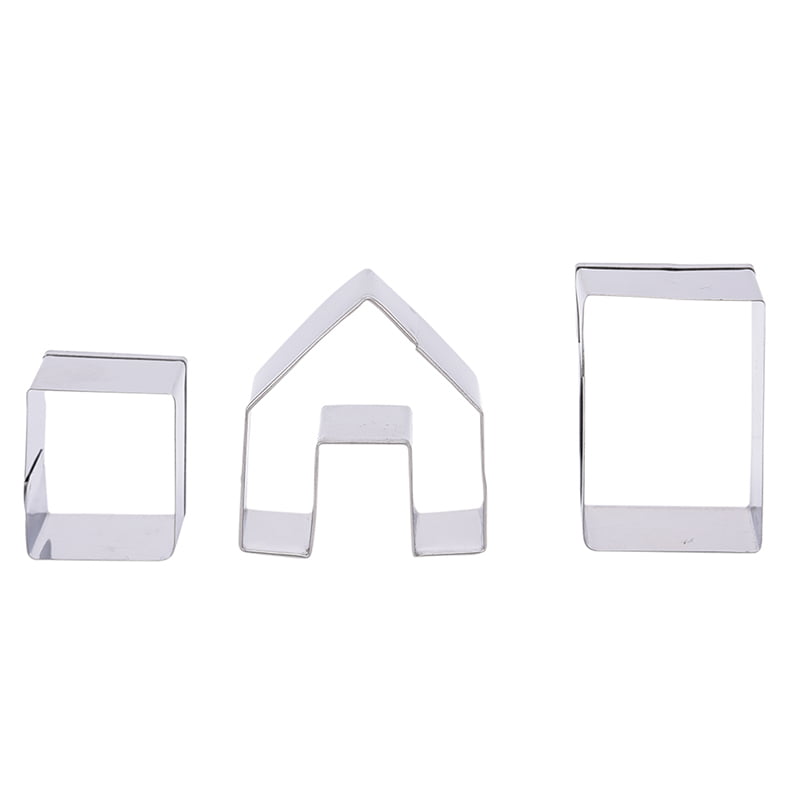 Mini Gingerbread House Cookie Cutter Set 3X Stainless Steel Biscuit Mold In HoBA 