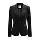 thumbnail image 1 of Abrigo de oficina Allegra K para Mujer chaqueta de terciopelo con Botones y cuello chal Negro S, 1 of 7