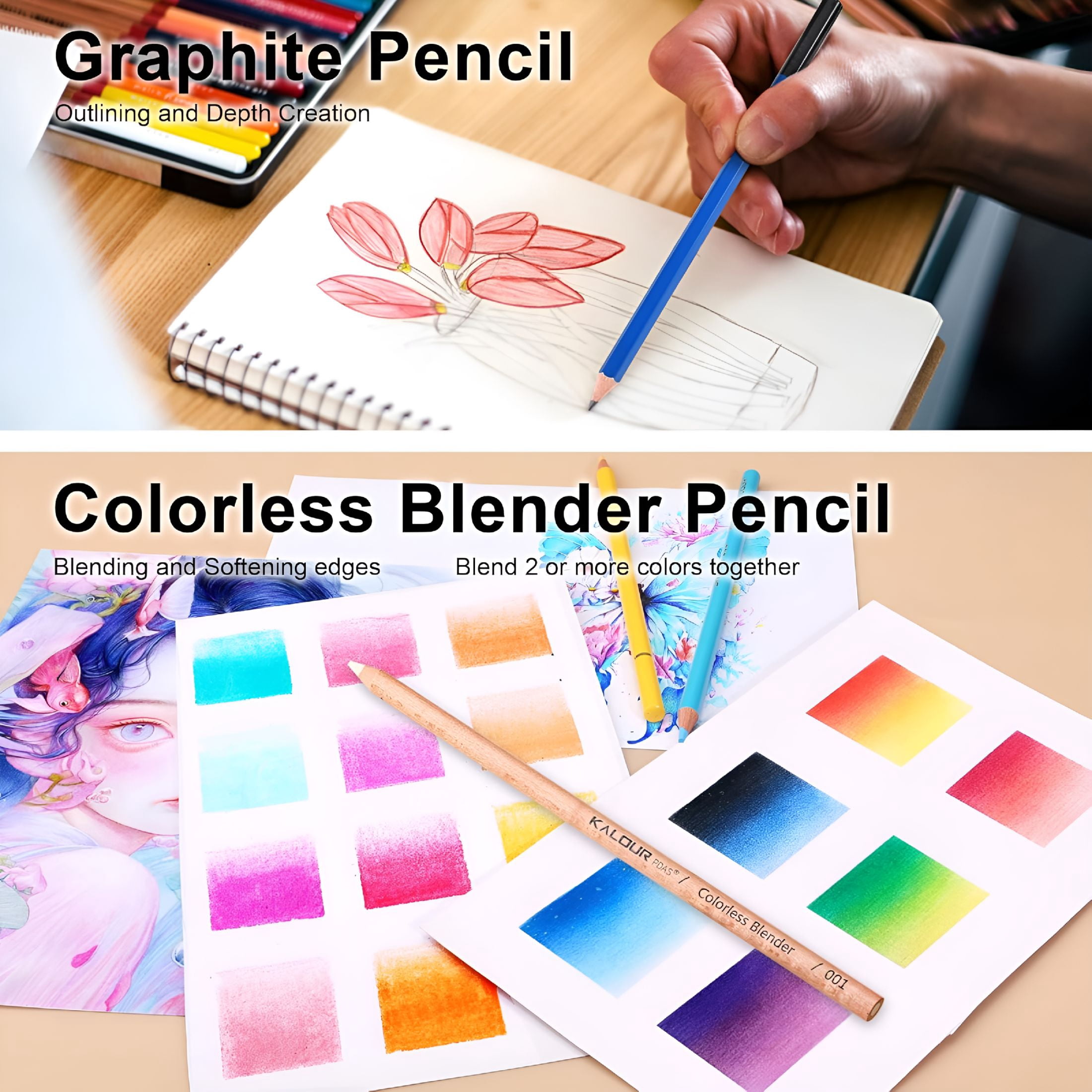 CCOCC 72+2 Count Macaron Pastel Colored Pencils for Adult Coloring Books,Artists Soft Core,Ideal for Drawing Blending Shading,Coloring Pencils Set Gift for Adults Beginners